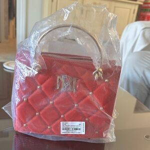 Elegant Red Quilted Mini Bag